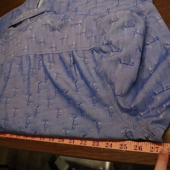 Tommy Bahama CoolMax Shirt Mens 3XL Blue Resort Costal Tropical Cruise Aloha - Picture 9 of 14
